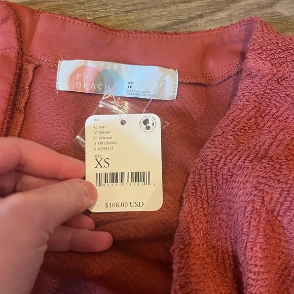 FREE PEOPLE Changing Tides Cotton Crop Top & Pants - Rust - NWT- XS - Picture 10 of 16